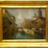 fortunato zangli a firma g. riva - milano san marco - olio su tavola cm. 18 x 24